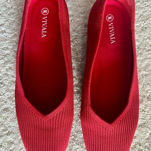 Vivaia Margot red square-toe v-cut flats 
Never worn sz 38